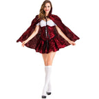 Christmas Gothic Red Riding Hood Red Dress - Santa Secret Sanctuary