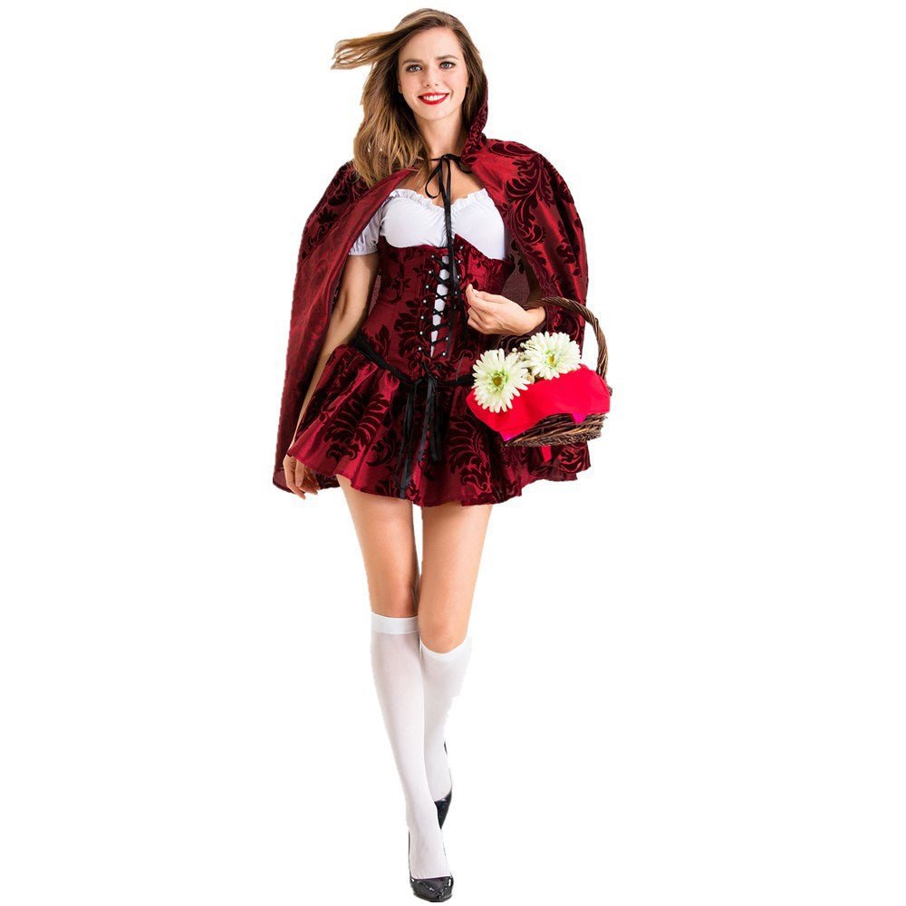Christmas Gothic Red Riding Hood Red Dress - Santa Secret Sanctuary