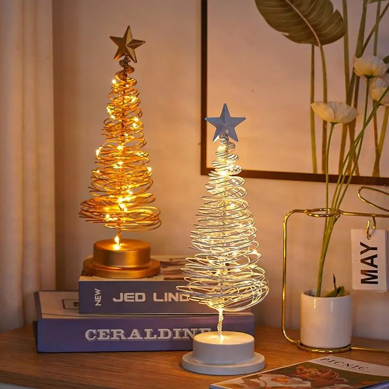 LED Christmas Tree Spiral Light Desk Lamp - Santa Secret Sanctuary