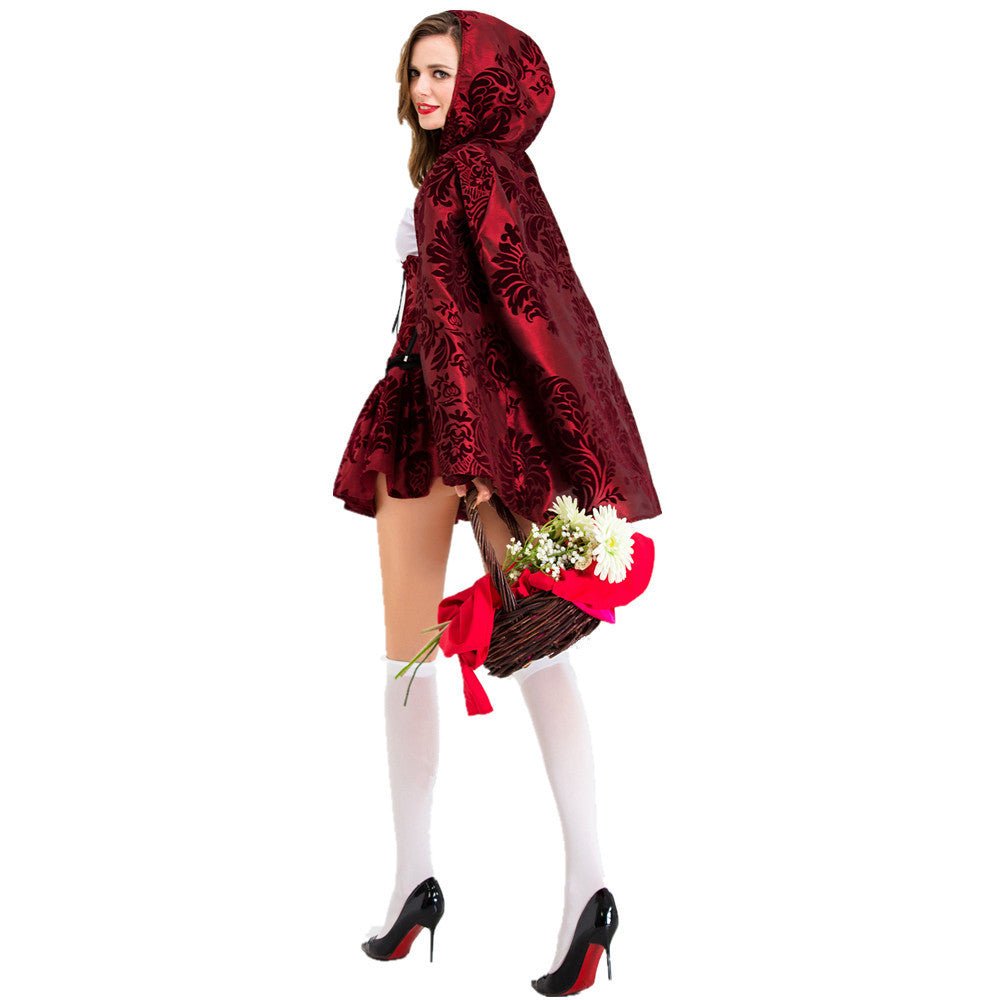 Christmas Gothic Red Riding Hood Red Dress - Santa Secret Sanctuary