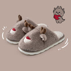 Cartoon Cotton Slippers Inner Velvet Insulated Cotton - padded Shoes - Santa Secret Sanctuary