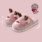 Cartoon Cotton Slippers Inner Velvet Insulated Cotton - padded Shoes - Santa Secret Sanctuary