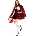 Christmas Gothic Red Riding Hood Red Dress - Santa Secret Sanctuary