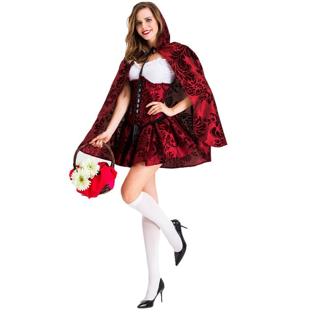 Christmas Gothic Red Riding Hood Red Dress - Santa Secret Sanctuary