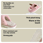 Cartoon Cotton Slippers Inner Velvet Insulated Cotton - padded Shoes - Santa Secret Sanctuary