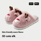 Cartoon Cotton Slippers Inner Velvet Insulated Cotton - padded Shoes - Santa Secret Sanctuary