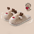 Cartoon Cotton Slippers Inner Velvet Insulated Cotton - padded Shoes - Santa Secret Sanctuary